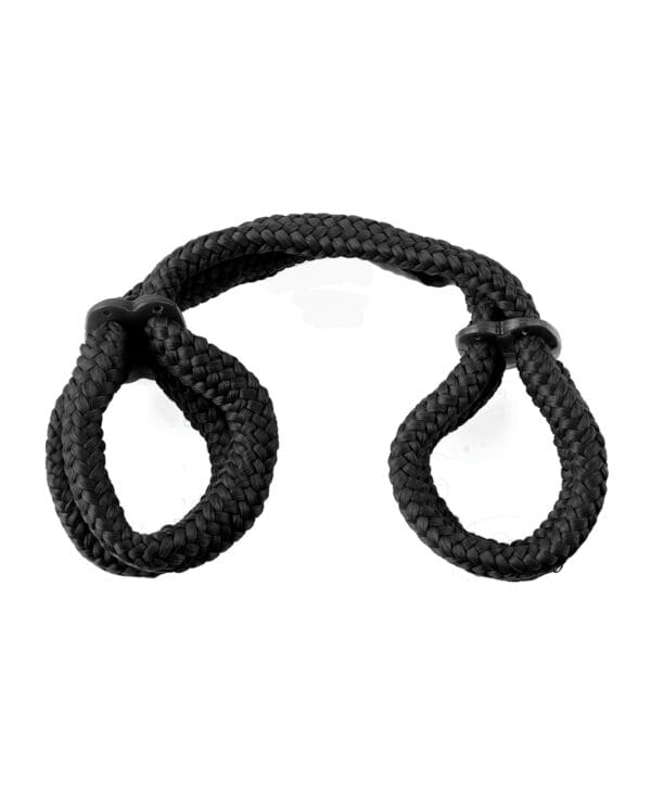 Fetish Fantasy Series Silk Rope Love Cuffs - Black - Image 2