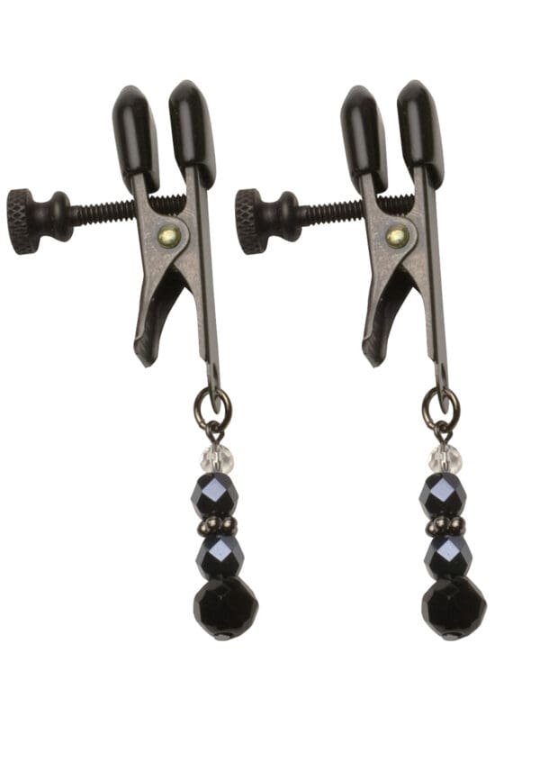 Spartacus Black Beaded Nipple Clamps - Image 2