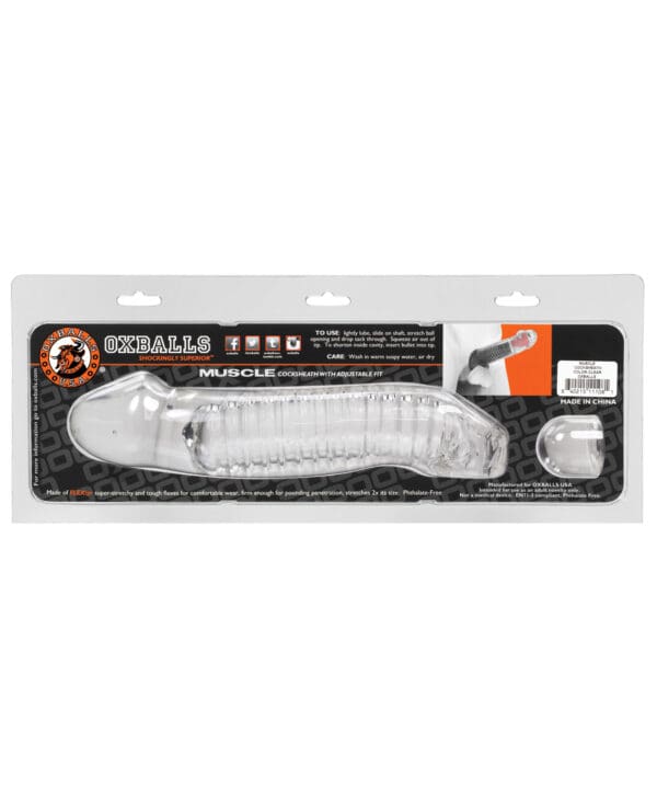 Oxballs Muscle Cocksheath - Clear - Image 3