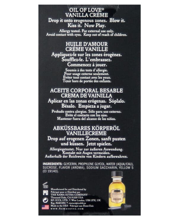 Kama Sutra Oil of Love - .75 oz Vanilla Creme - Image 3