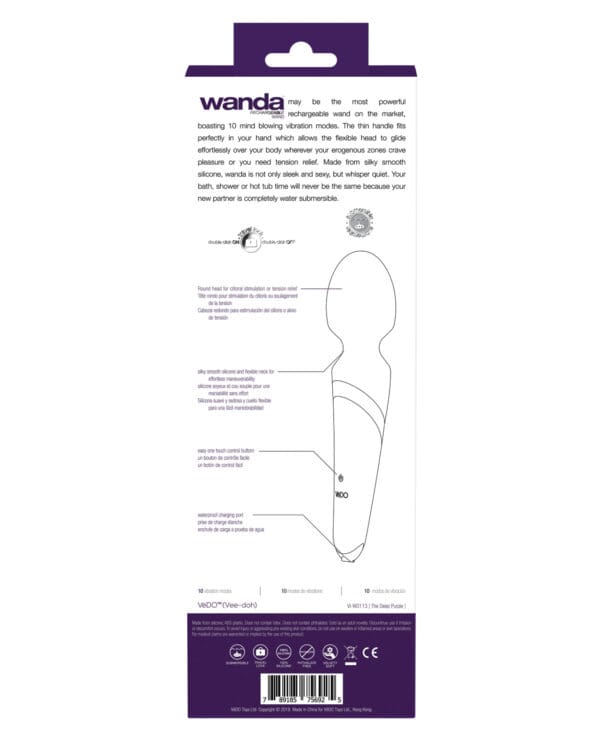 VeDO Wanda Rechargeable Wand - Deep Purple - Image 2