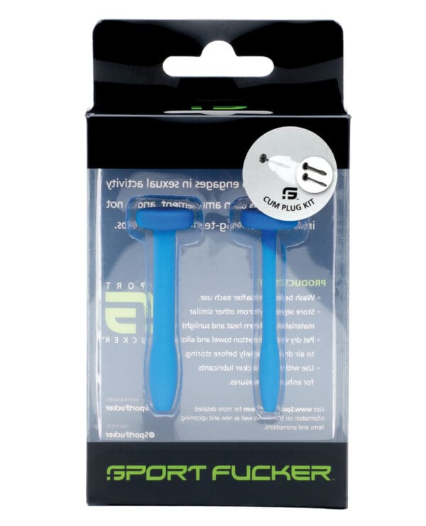 Sport Fucker Cum Plug Kit - Blue - Image 2