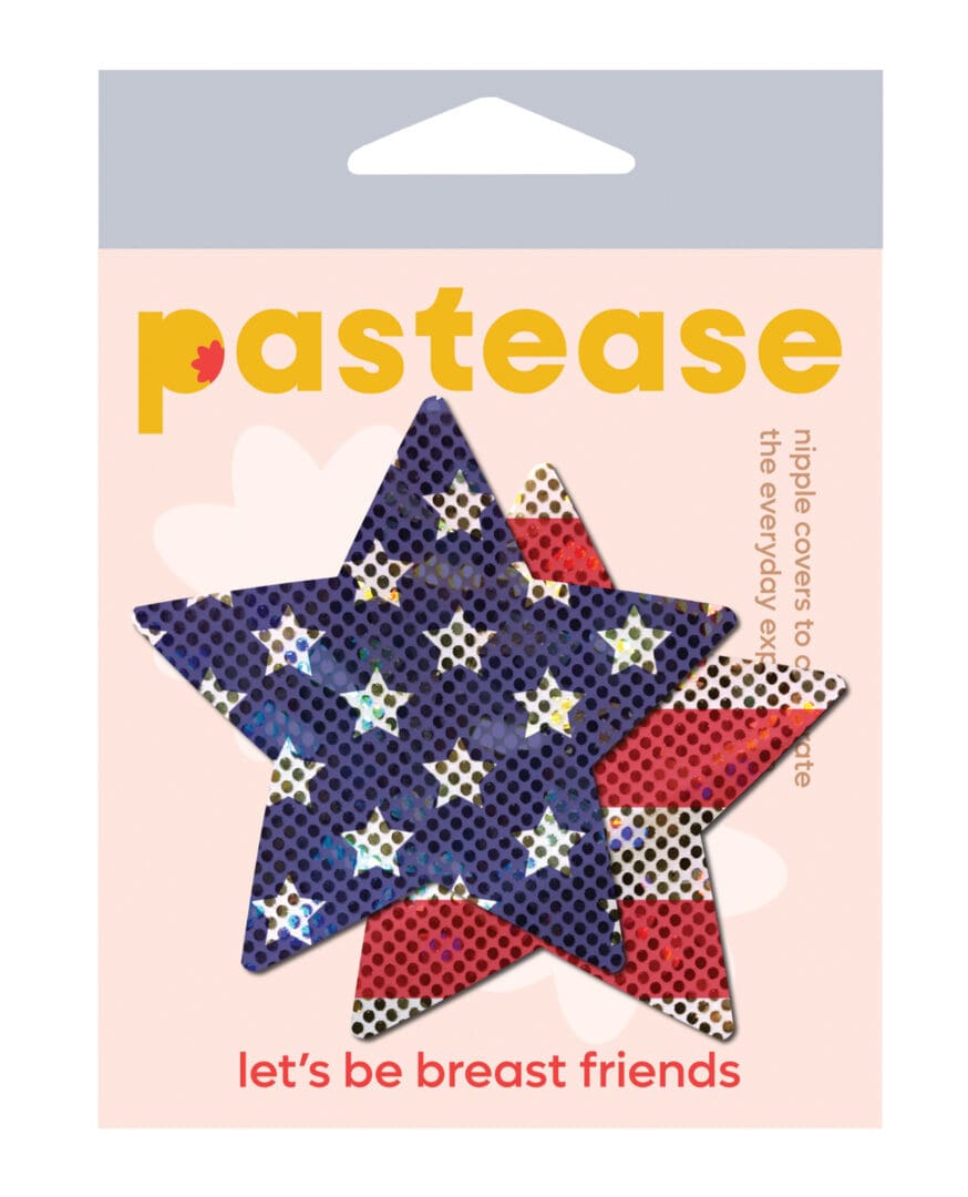 Pastease Premium Glitter Patriotic Star - Red/Blue O/S