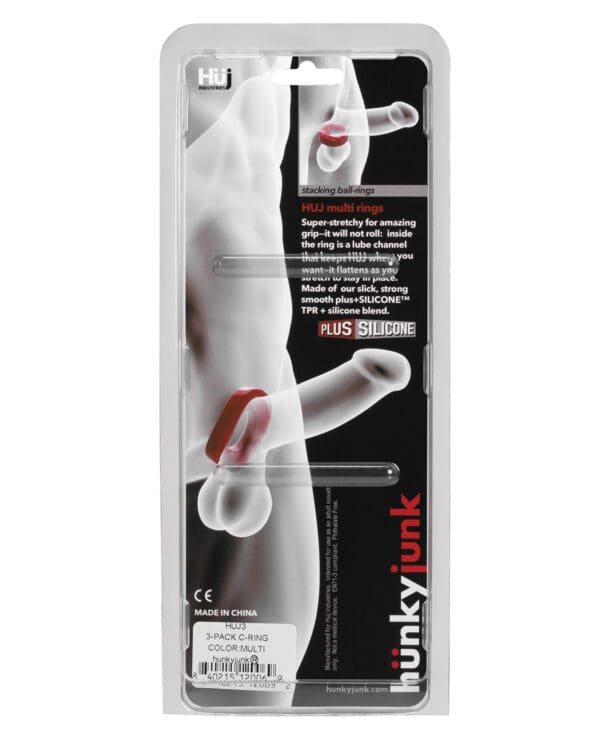 Hunky Junk C-Ring Multi Pack - Asst. Colors Pack of 3 - Image 5