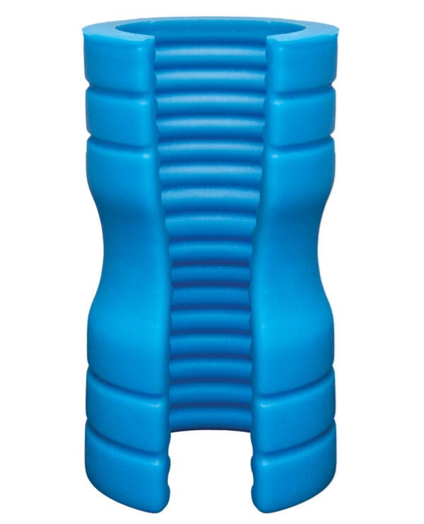 OptiMale Truskyn Silicone Stroker Ribbed - Blue - Image 2