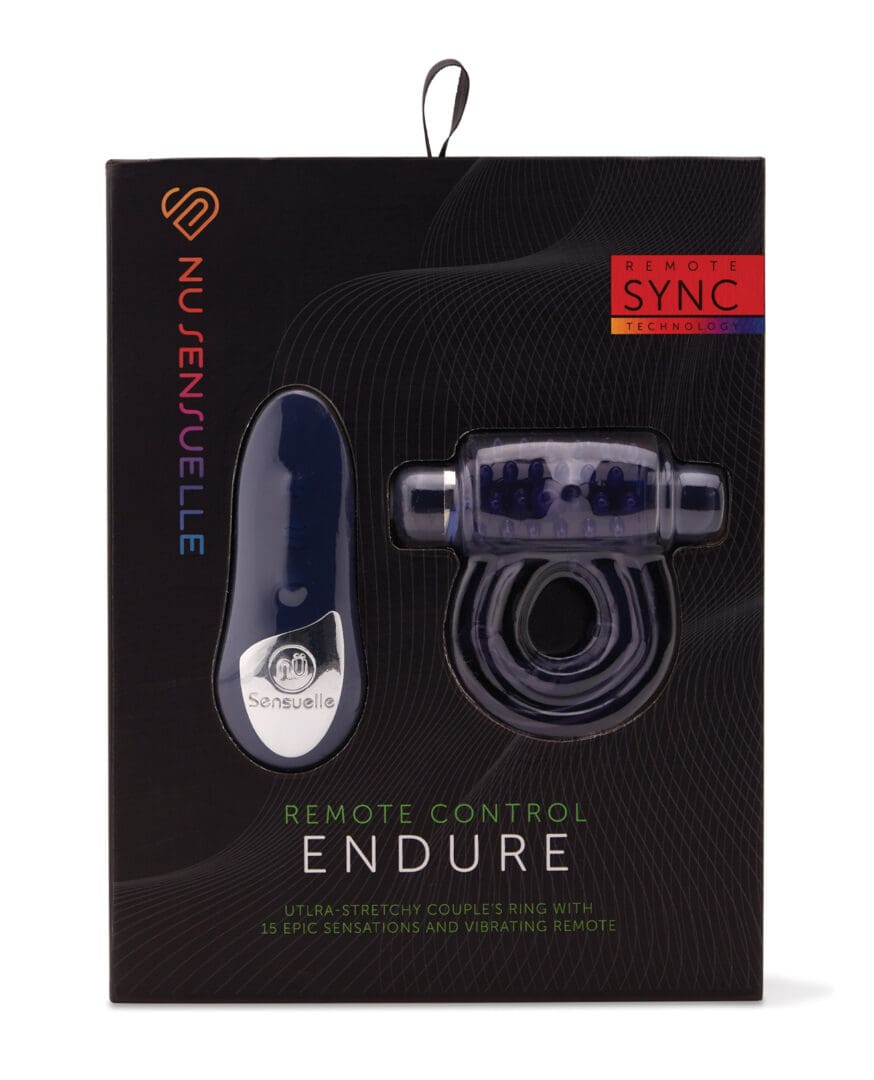 Nu Sensuelle Endure Ultra Flex Remote Control Rechargeable Bullet Ring - Blue