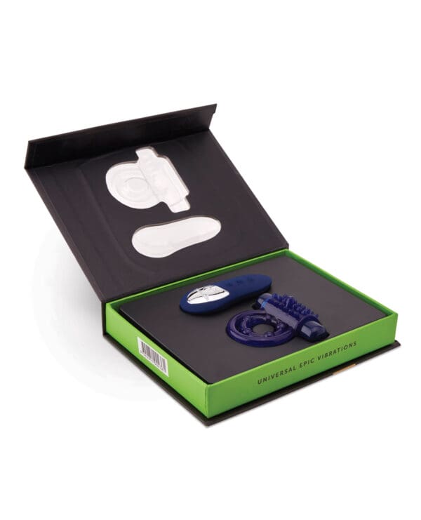 Nu Sensuelle Endure Ultra Flex Remote Control Rechargeable Bullet Ring - Blue - Image 4