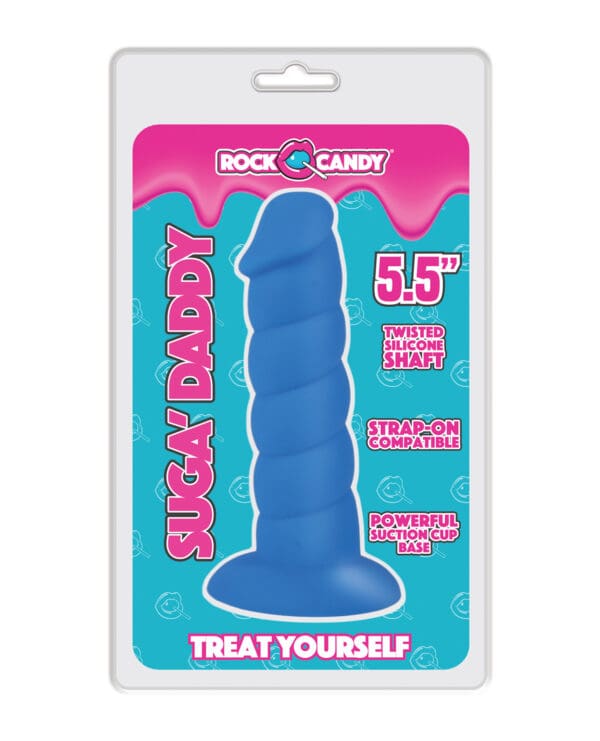 Rock Candy Suga Daddy 5.5" Silicone Dildo - Blue - Image 4