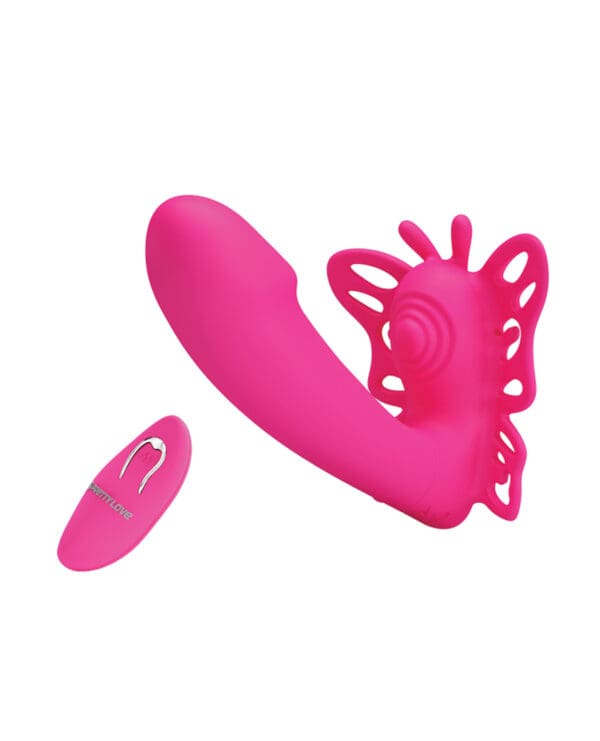 Pretty Love Katherine Wearable Butterfly Vibrator - Fuchsia - Image 2