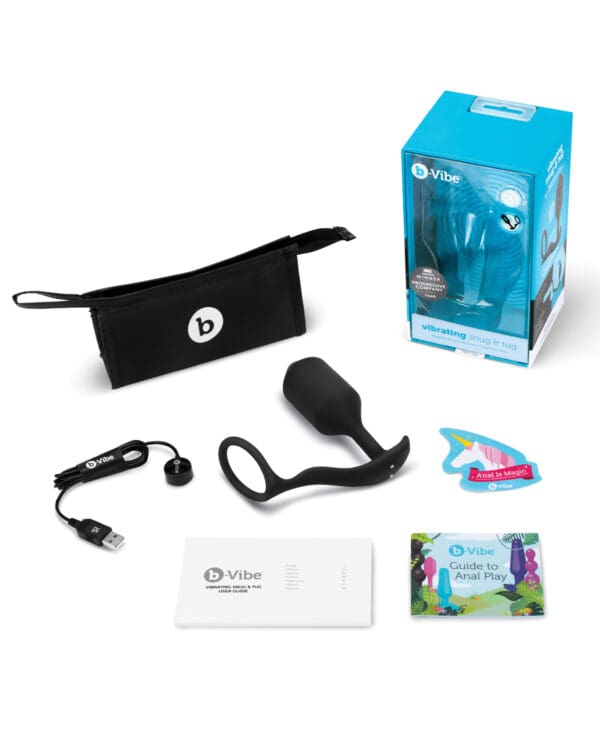b-Vibe Vibrating Snug & Tug XL - Black - Image 5