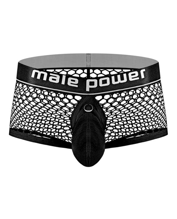 Cock Pit Fishnet Mini Cock Ring Short Black SM - Image 4