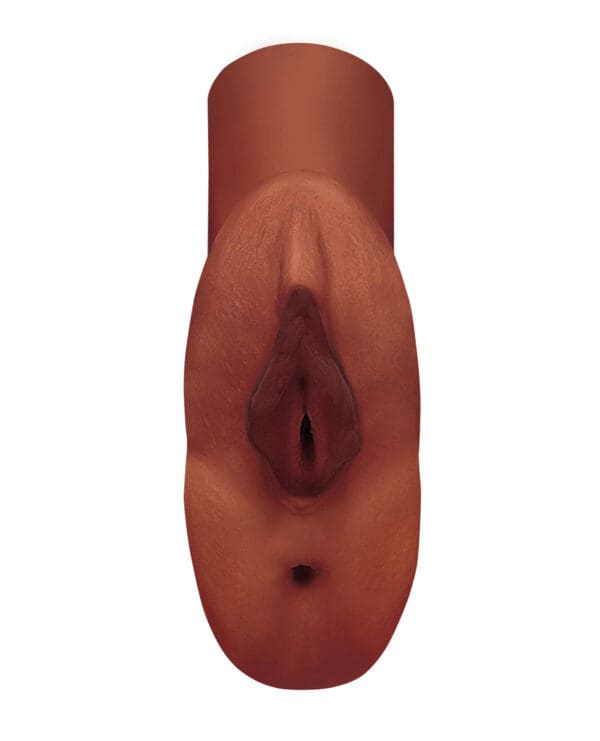 PDX Plus Perfect Pussy Double Stroker - Brown - Image 2