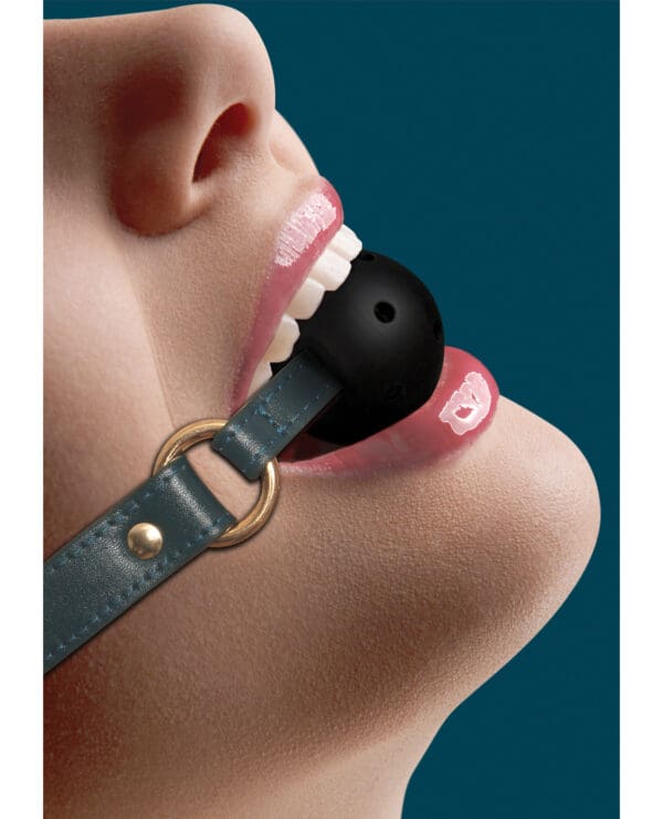 Shots Ouch Halo Breathable Ball Gag - Green - Image 5