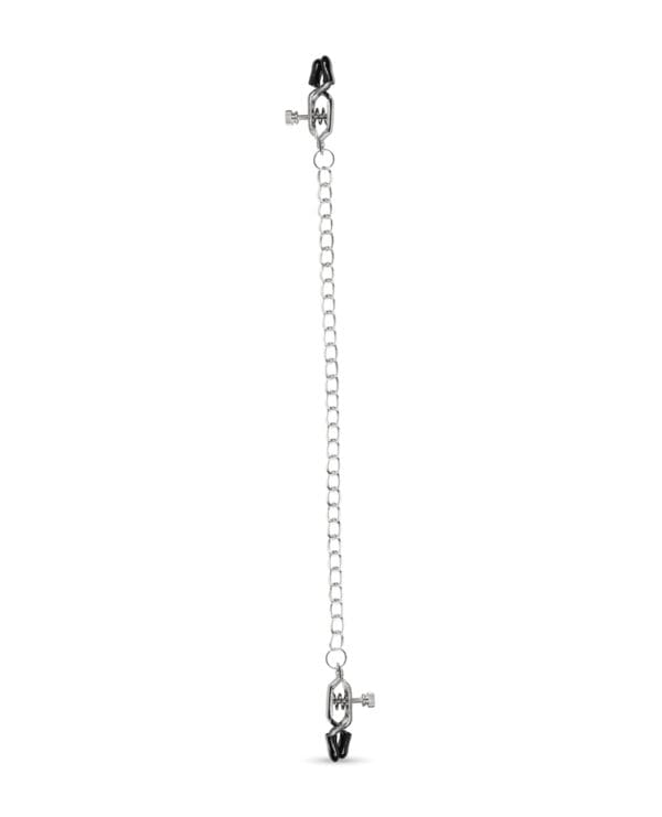Easy Toys Big Nipple Clamps w/Chain - Silver - Image 3