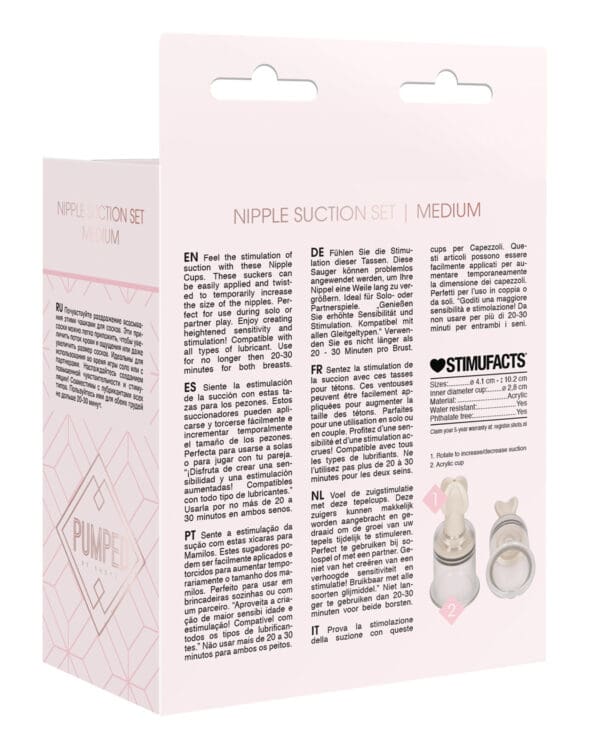 Shots Pumped Nipple Suction Set - Medium Clear - Image 2