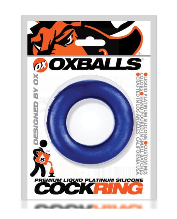 Oxballs Silicone Cock T Cock Ring - Blueballs - Image 4