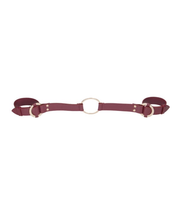 Shots Ouch Halo Handcuff w/Connector - Burgundy - Image 3