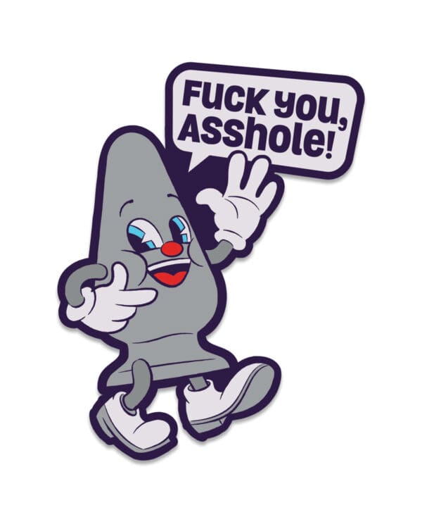 Wood Rocket Fuck Buddies Fuck You Asshole Pin - Grey - Image 2