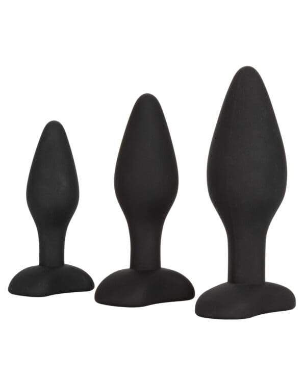 Silicone Anal Exerciser Kit - Black - Image 3