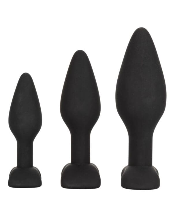 Silicone Anal Exerciser Kit - Black - Image 4