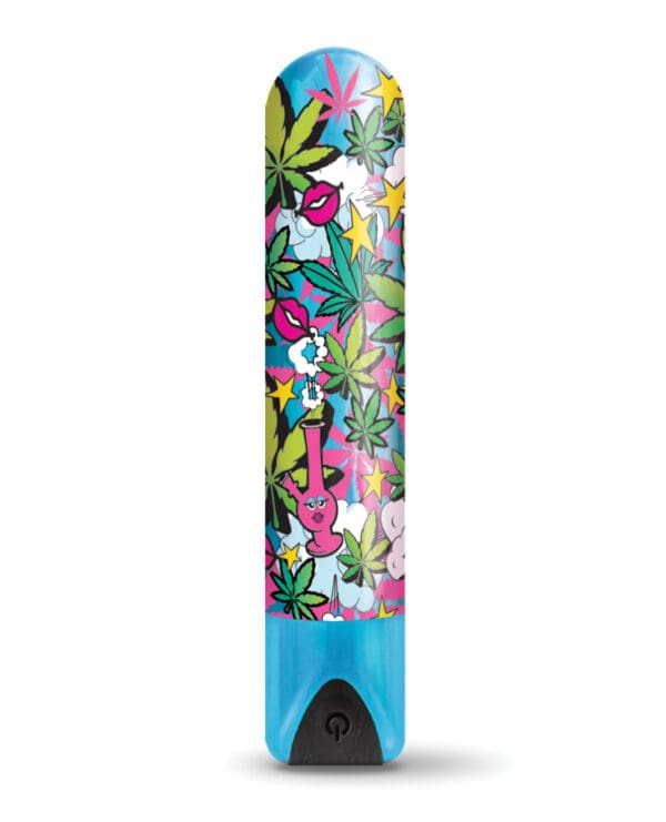 Buzzed 3.5" Rechargeable Bullet - Stoner Chick Blue - Image 2