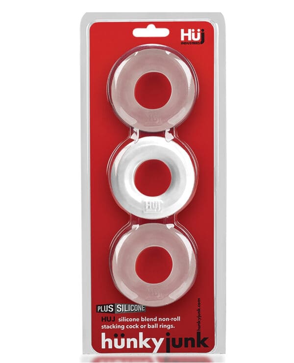 Hunky Junk C-Ring Multi Pack - White Ice Pack of 3 - Image 3