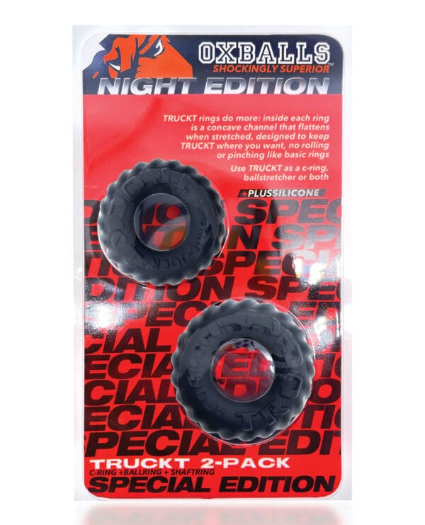 Oxballs TruckT Cock & Ball Ring Special Edition - Night Pack of 2 - Image 5