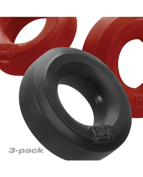 Hunky Junk C-Ring Multi Pack - Cherry/Tar Ice Pack of 3 - Image 2