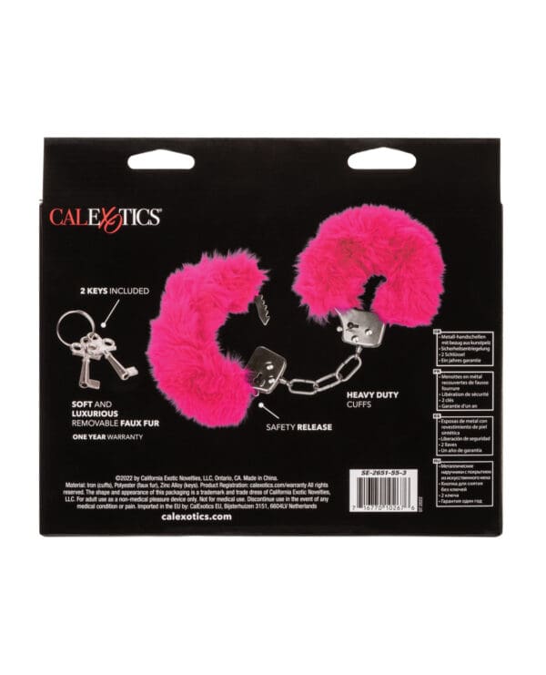 Ultra Fluffy Furry Cuffs - Pink - Image 2