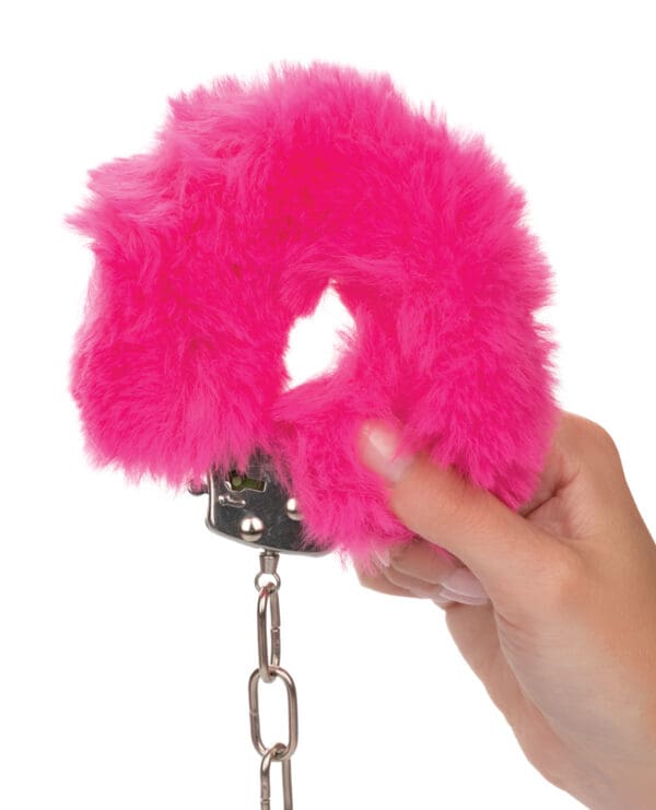 Ultra Fluffy Furry Cuffs - Pink - Image 4
