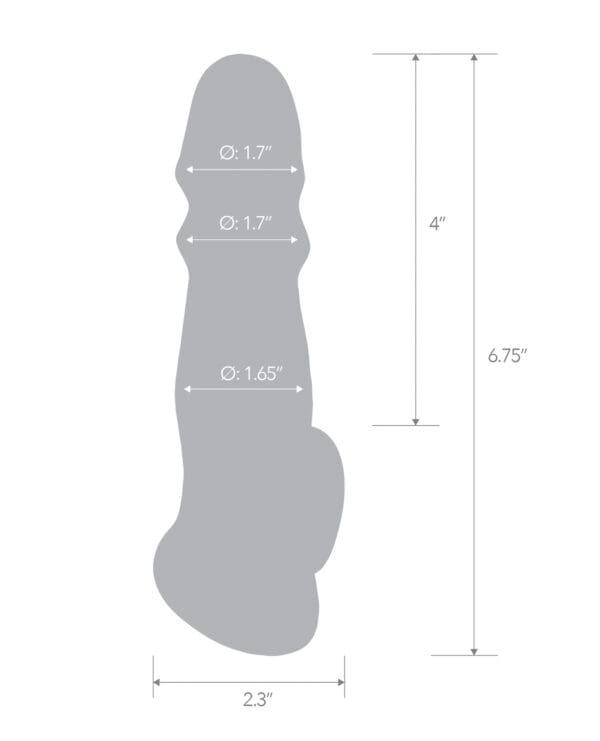 Blue Line C & B 6.75" Girthy Penis Enhancing Sleeve Extension - Clear - Image 4