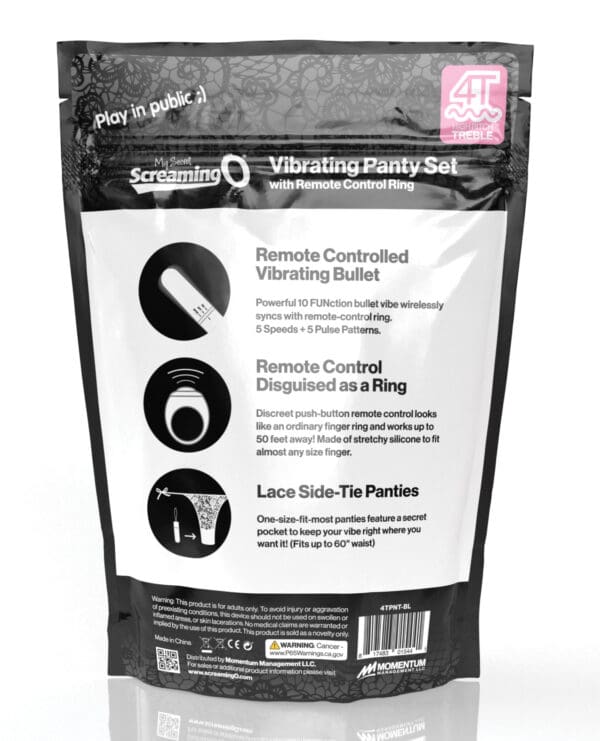 Screaming O My Secret 4T Panty Vibe w/Remote  - Black - Image 5