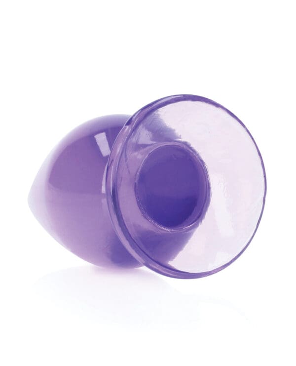 Shots RealRock Crystal Clear 4.5" Anal Plug - Purple - Image 3