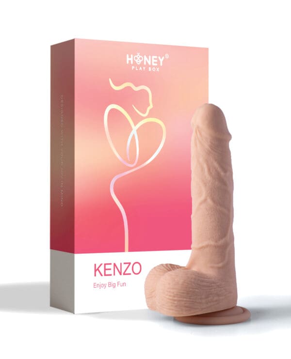 Kenzo App Controlled Realistic 9.5" Thrusting Dildo Vibrator - Ivory - Image 5