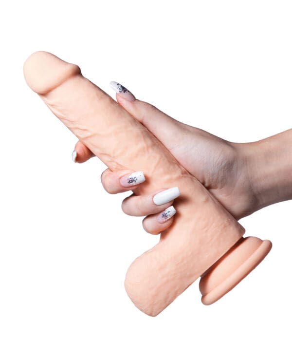 Luis App Controlled Realistic 8.5" Thrusting Dildo Vibrator - Ivory - Image 2