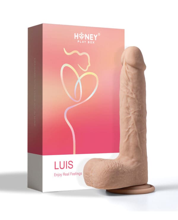 Luis App Controlled Realistic 8.5" Thrusting Dildo Vibrator - Ivory - Image 5