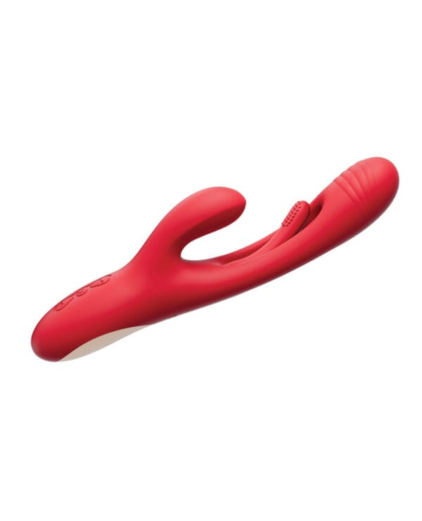Bora G-Spot Tapping Rabbit Vibrator - Red - Image 2