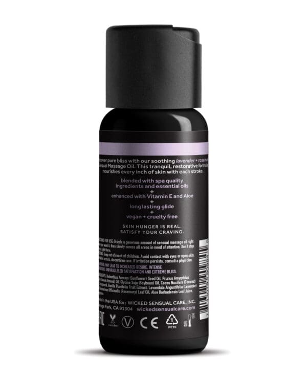 Wicked Sensual Care Lavender & Rosemary Massage Oil - 4 oz - Image 2