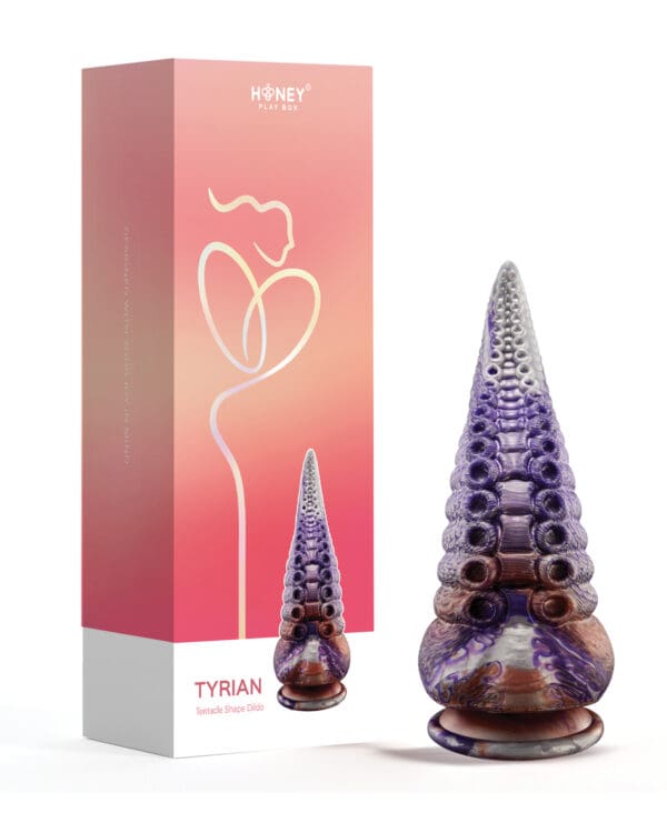 Tyrian Tentacle Shape Suction Cup Dildo - Multi Color - Image 2