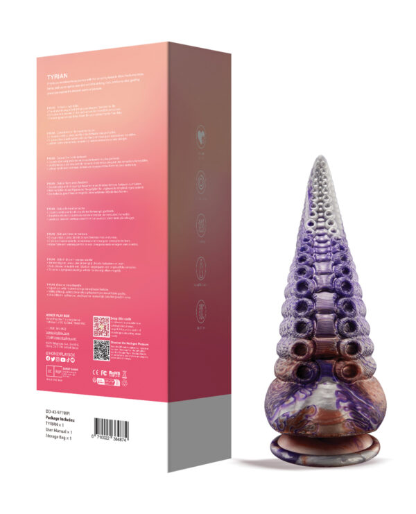 Tyrian Tentacle Shape Suction Cup Dildo - Multi Color - Image 3