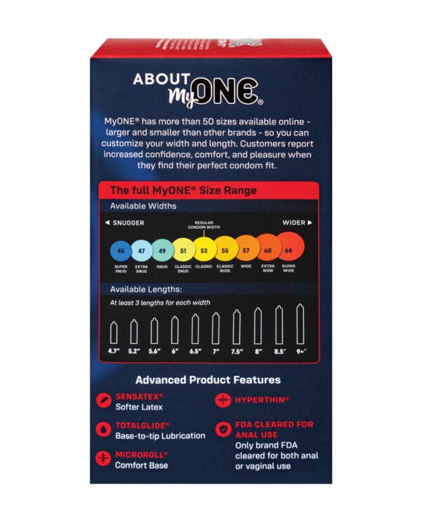 My One Super Wide & Long Condoms - Pack of 10 - Image 3