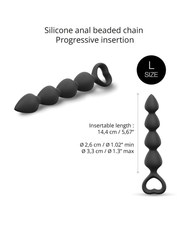 Love to Love Bing Bang Anal Bead - Black Onyx Large - Image 3