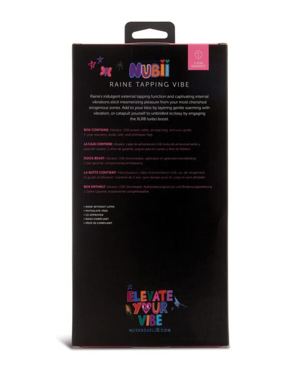 Nu Sensuelle Raine Nubii Tapping Vibe w/Turbo Boost & Warming - Purple - Image 5