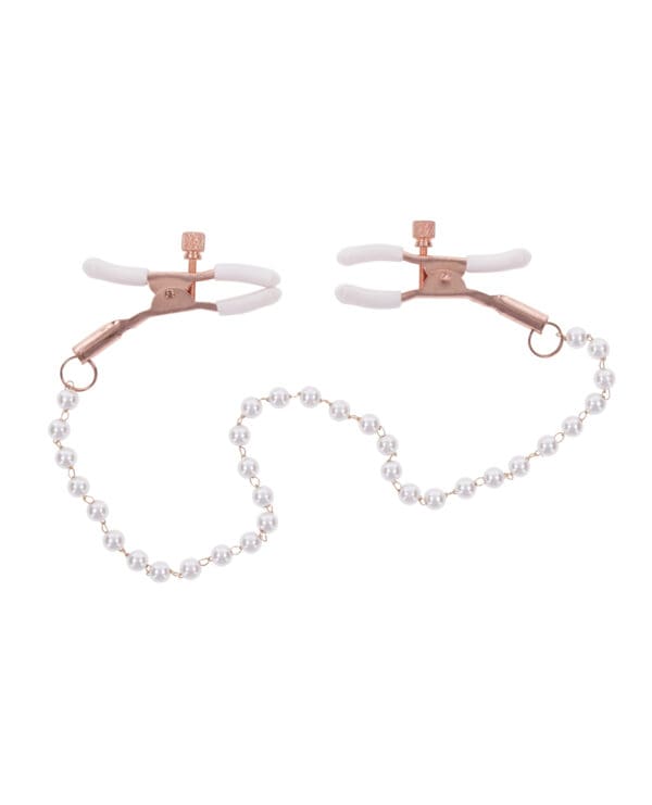 Sex & Mischief Peaches 'n CreaMe Pearl Nipple Clamps - Image 3