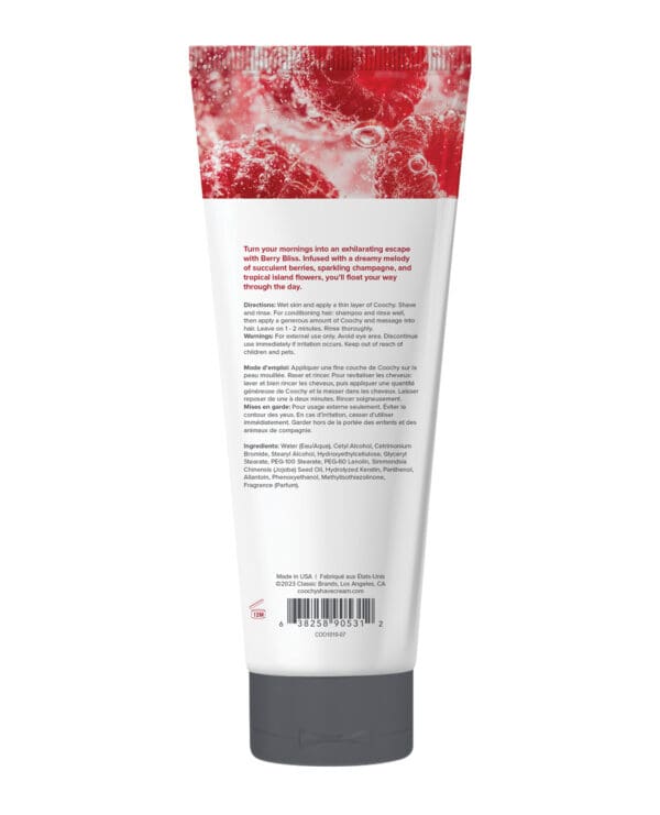 COOCHY Shave Cream - 7.2 oz Berry Bliss - Image 2
