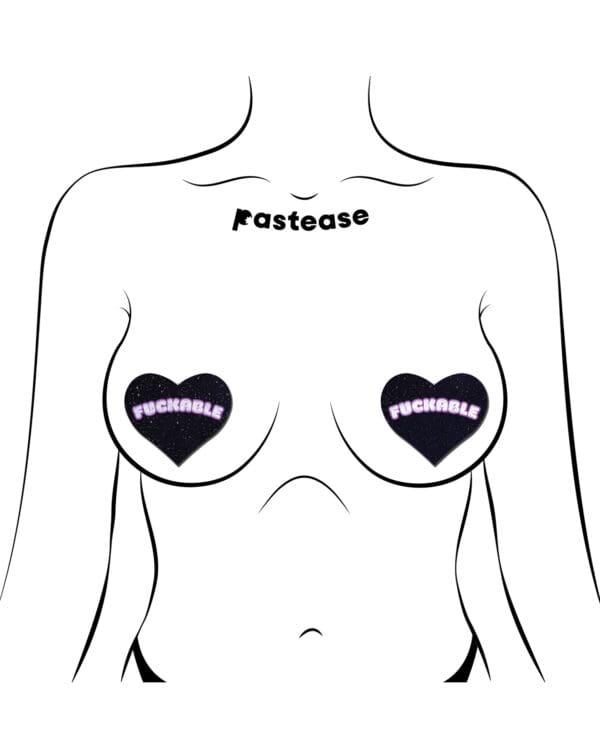 Pastease FCKABLE Heart - Black/Pink O/S - Image 3