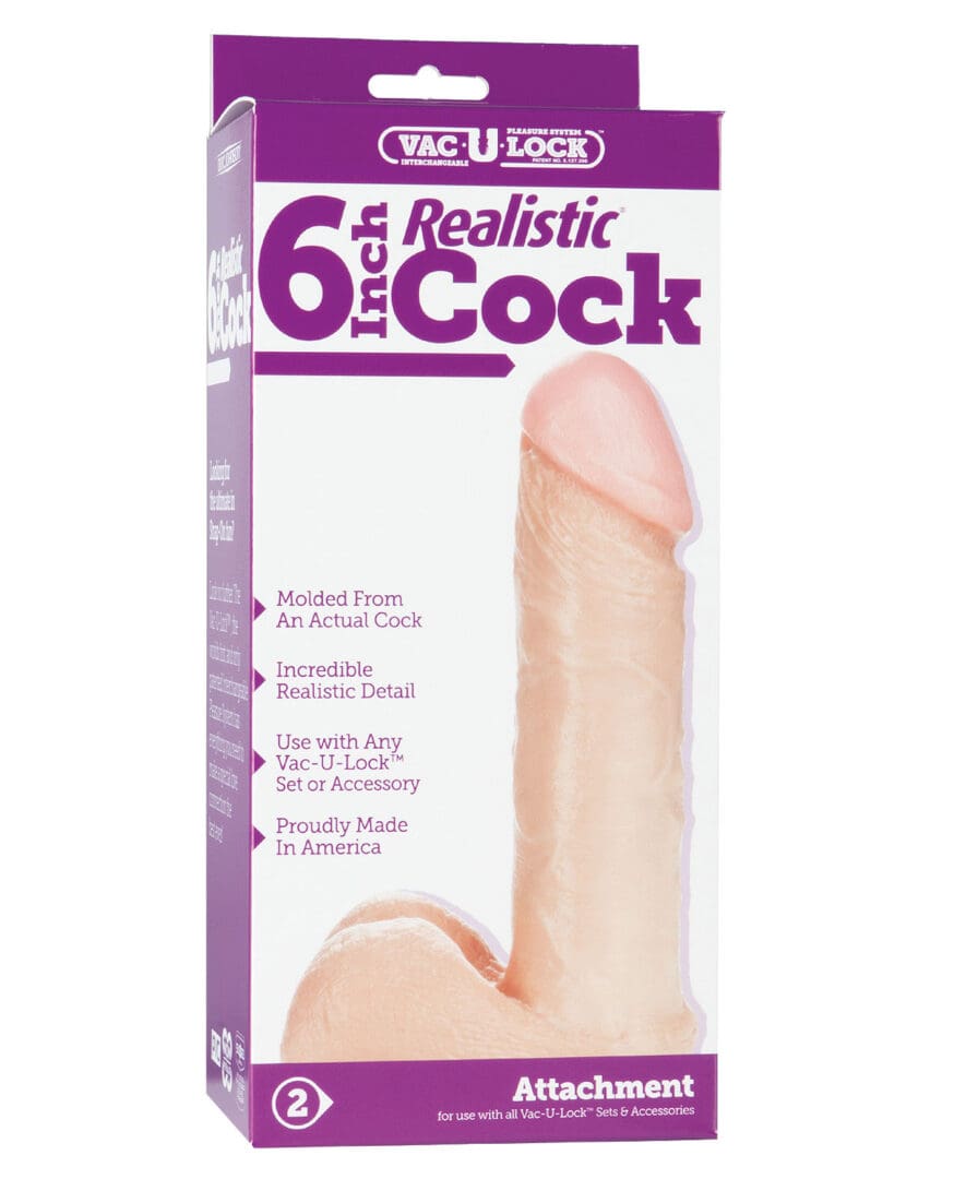 Vac-U-Lock 6" Realistic - White