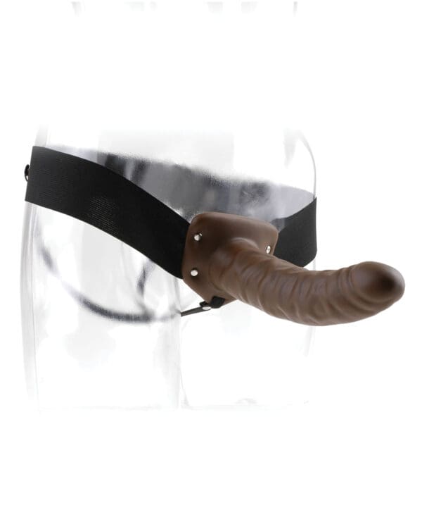 Fetish Fantasy Series 8" Hollow Strap On - Brown - Image 3