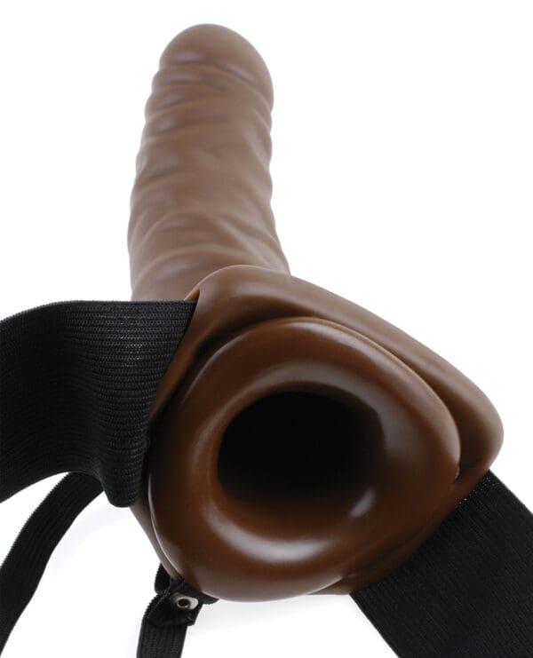 Fetish Fantasy Series 8" Hollow Strap On - Brown - Image 5