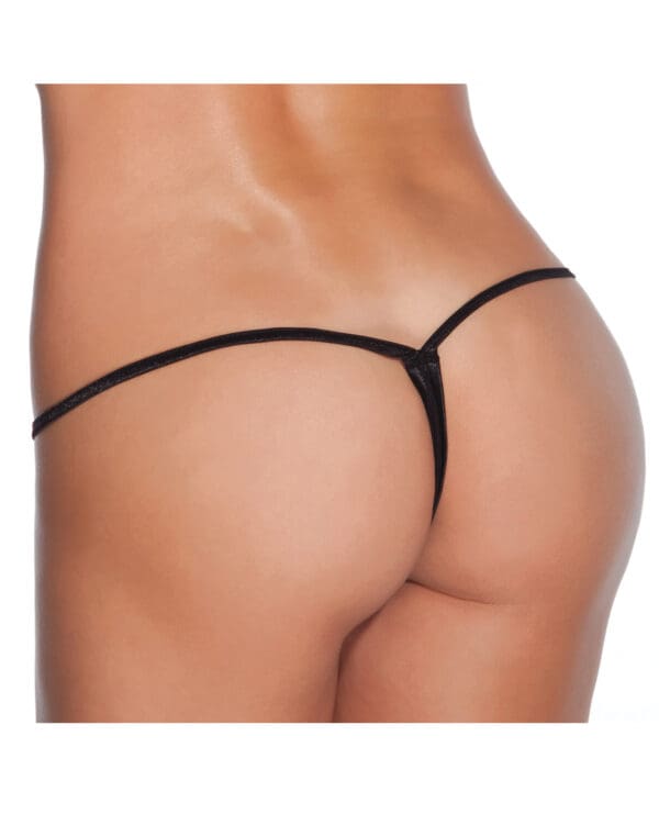Low Rise Lycra G-String Black O/S - Image 2